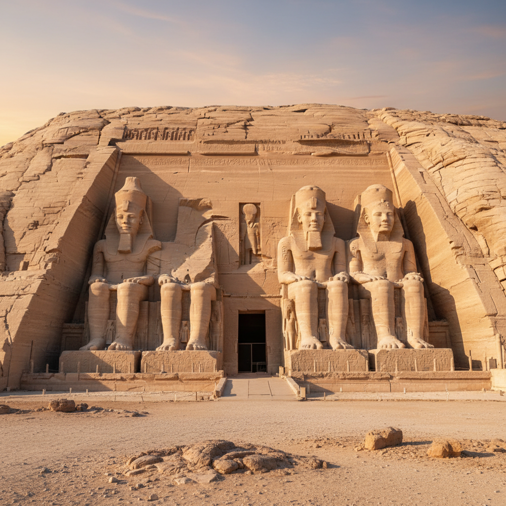 Abu Simbel at sunrise