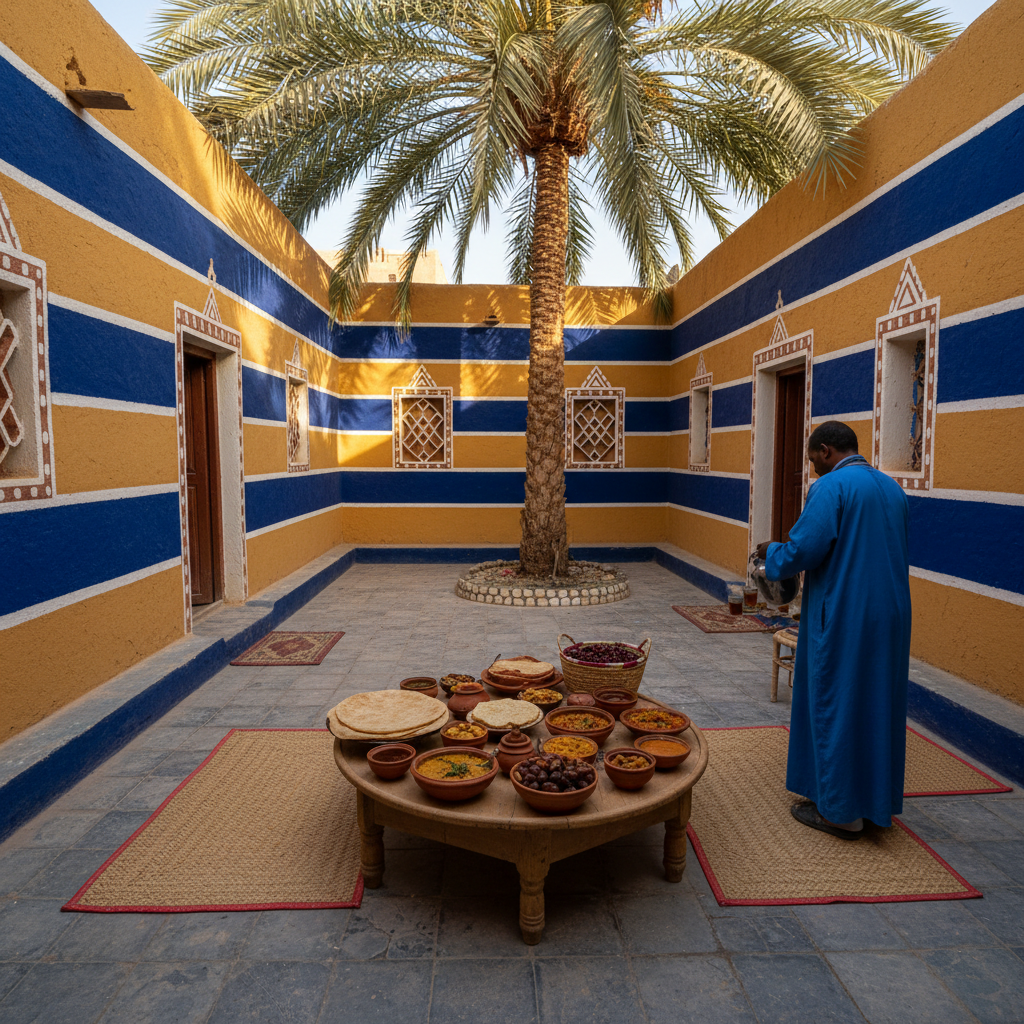 Lunch in a Nubian home on Elephantine