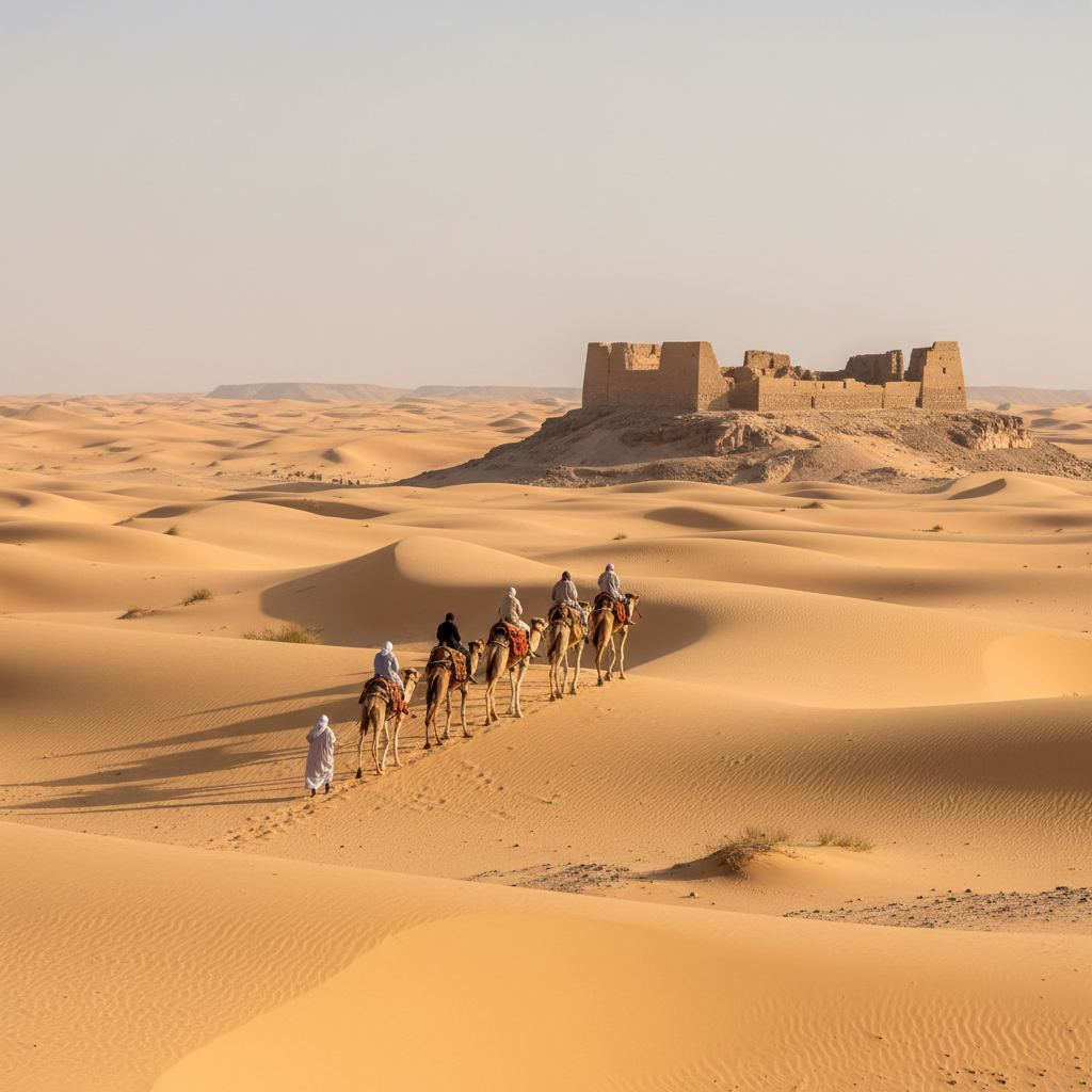 Camel ride to Saint Simeon's Monastery