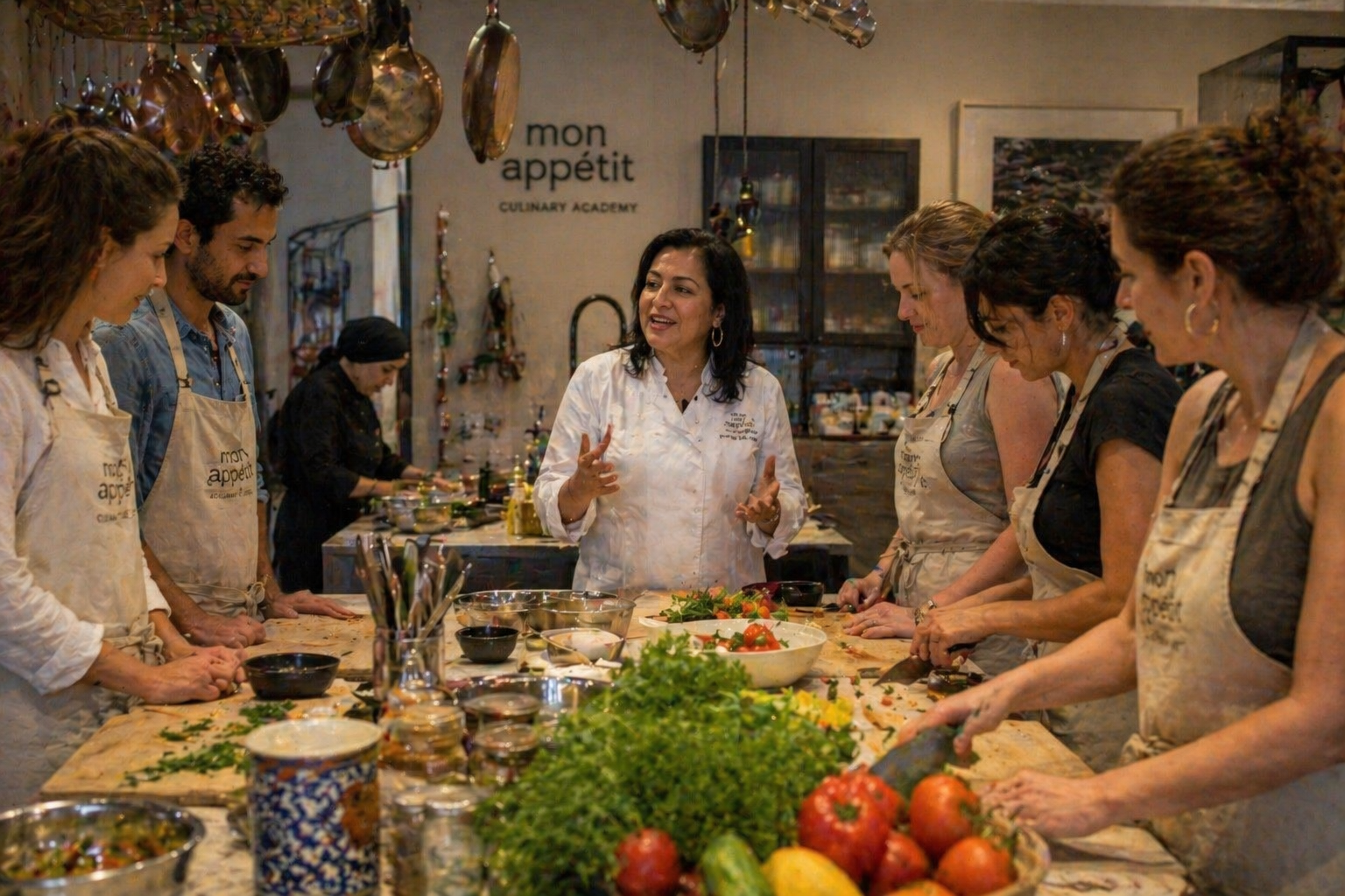 Cooking class at MonAppetit