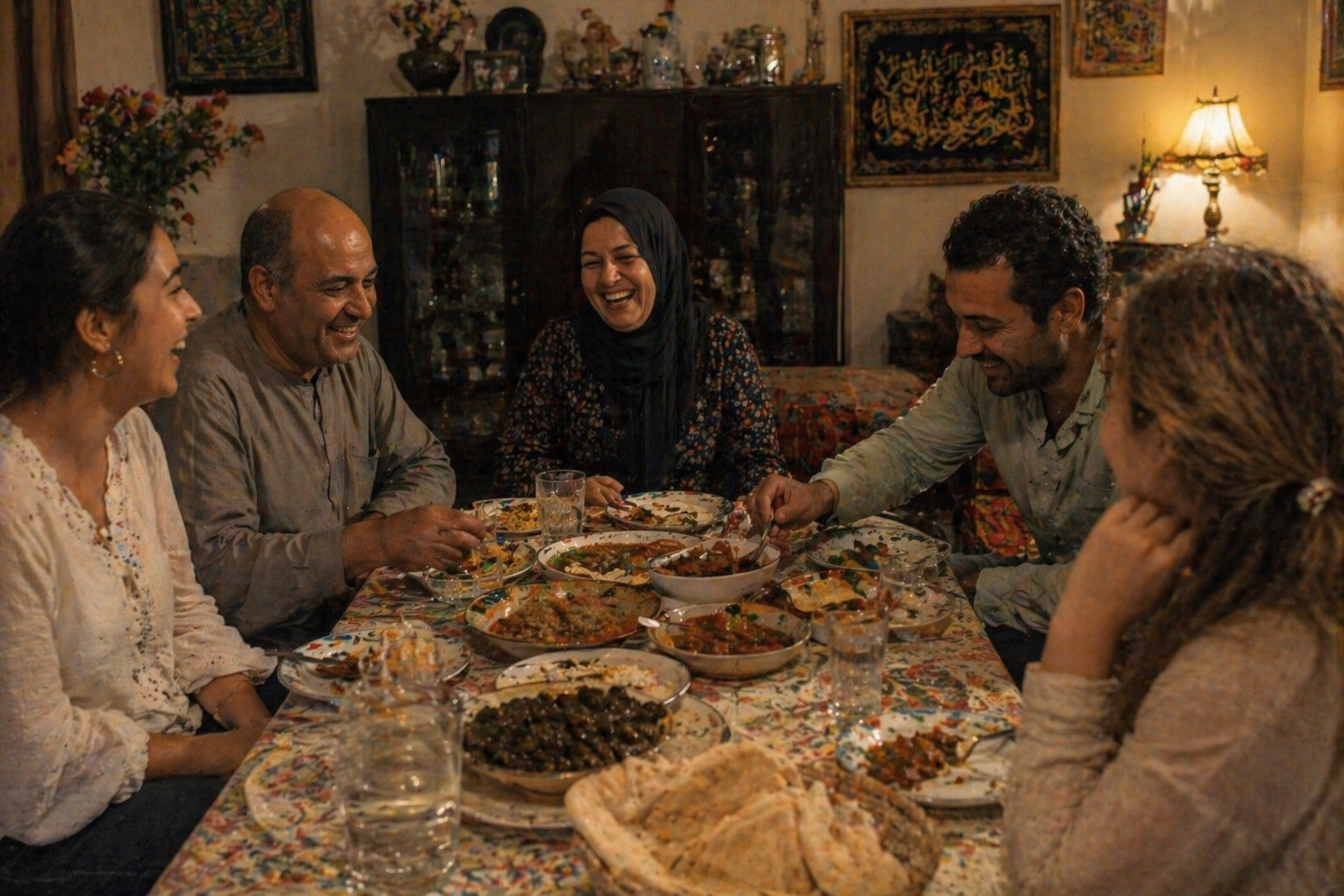 Dinner at an Egyptian home