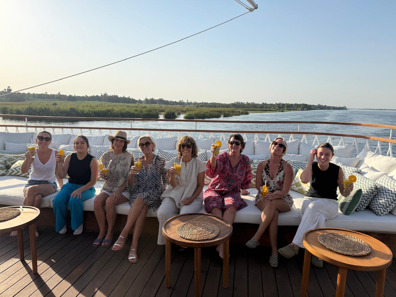 Guests on the upper deck