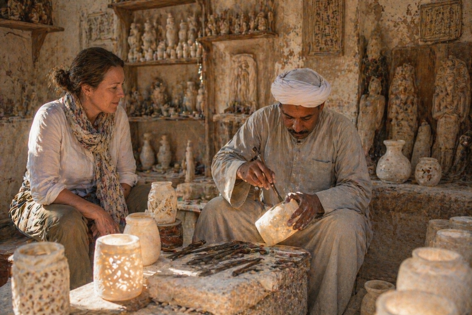 Visit an alabaster workshop