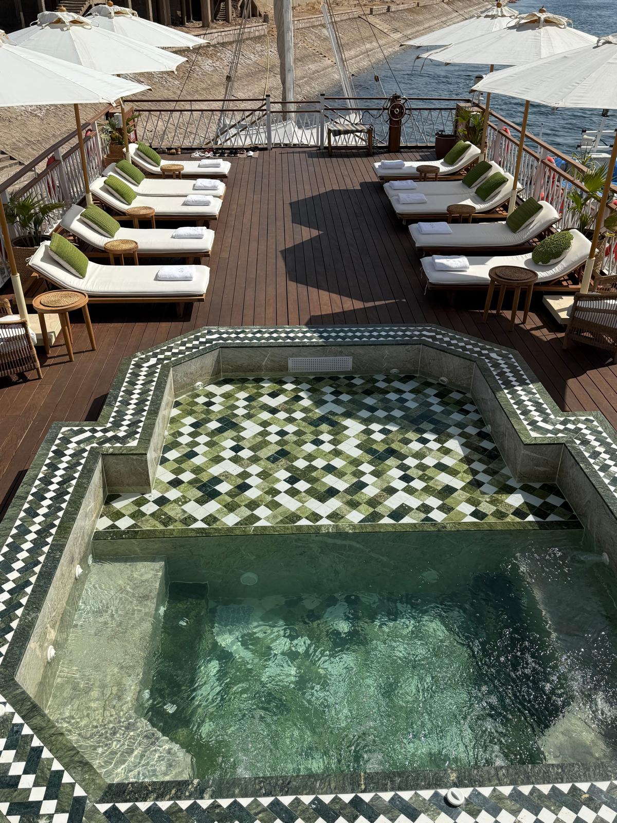 The green mosaic pool